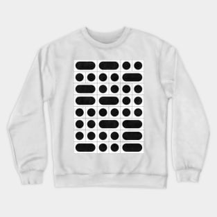 Mid-Century Modern Pattern No.13 - Black and White Concrete Crewneck Sweatshirt